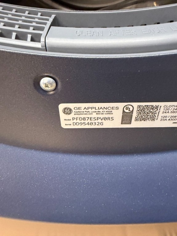 GE Profile 7.8 cu. ft. Capacity Smart Front Load Electric Dryer with Steam and Sanitize Cycle Sapphire Blue PFD87ESPVRS, product image 2 of 25
