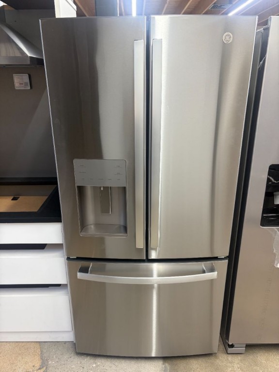 GE 23.6 Cu. Ft. French-Door Refrigerator Fingerprint Resistant Stainless Steel GFE24JYKFS, product image 1 of 15