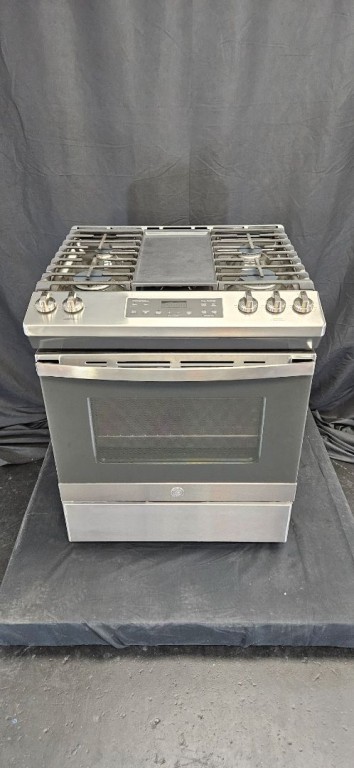 GE GE® 30" Slide-In Front Control Gas Range Stainless Steel JGSS66SELSS