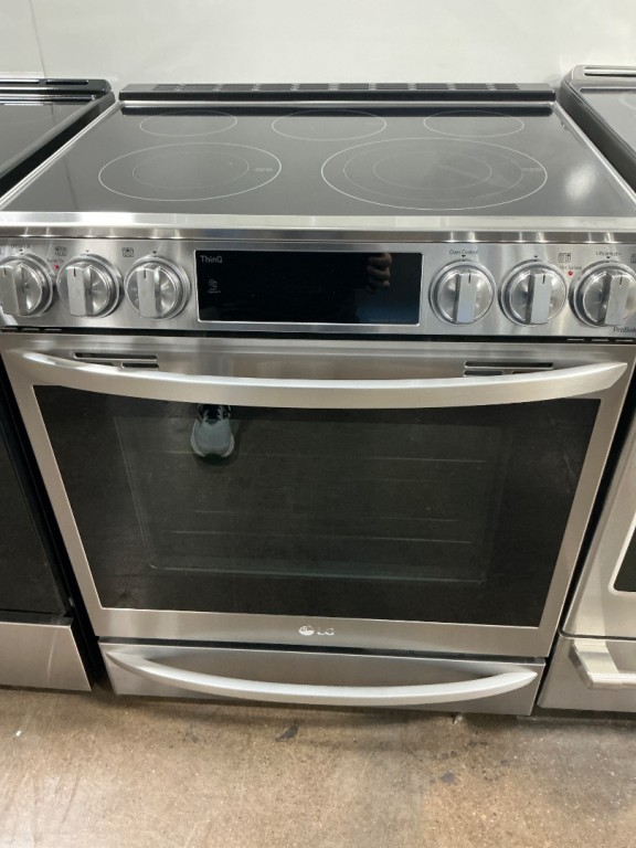 LG 6.3 Cu. Ft. Smart Wi-fi Enabled Probake Convection® Instaview™ Electric Slide-in Range With Air Fry Print Proof Stainless Steel LSEL6337F