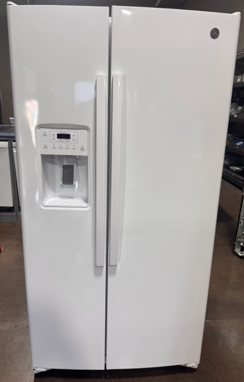 GE 25.3 Cu. Ft. Side-By-Side Refrigerator White GSE25GGPWW