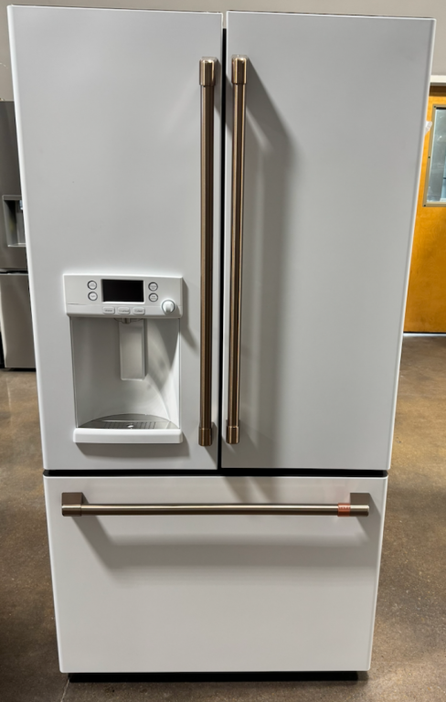 Cafe Café 22.1 Cu. Ft. Smart Counter-depth French-door Refrigerator With Hot Water Dispenser Matte White CYE22TP4MW2