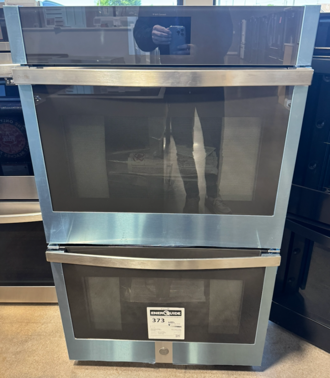 GE Profile 30" Smart Built-In Convection Double Wall Oven with No Preheat Air Fry and Precision Cooking Stainless Steel PTD7000SNSS