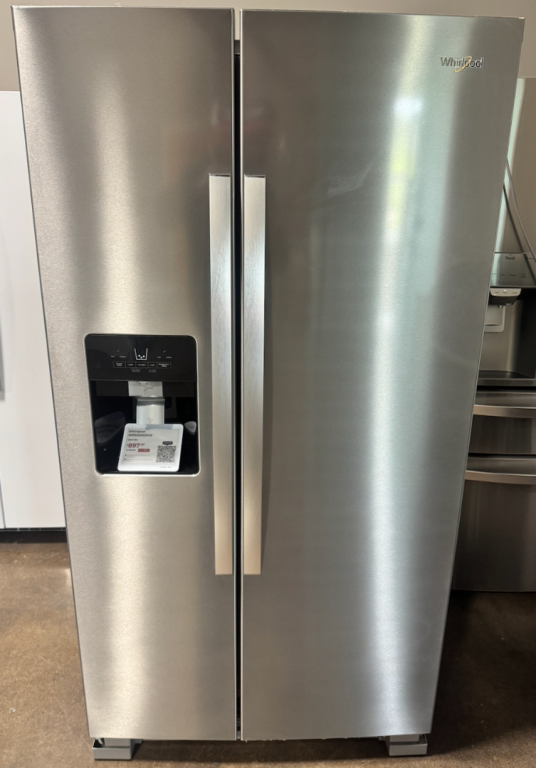 Whirlpool 36-inch Wide Side-by-Side Refrigerator - 25 cu. ft. Fingerprint-Resistant Stainless Finish WRS325SDHZ