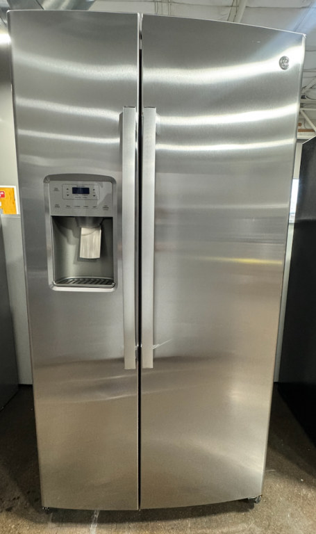 GE 25.1 Cu. Ft. Fingerprint Resistant Side-By-Side Refrigerator Fingerprint Resistant Stainless GSS25IYNFS