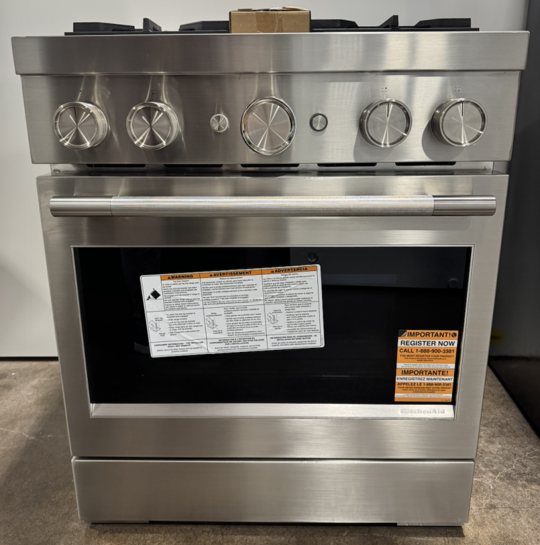 KitchenAid Kitchenaid® 30-inch 4 Burner Commercial-style Gas Range With No Preheat Air Fry Mode Stainless Steel KFGS930SSS
