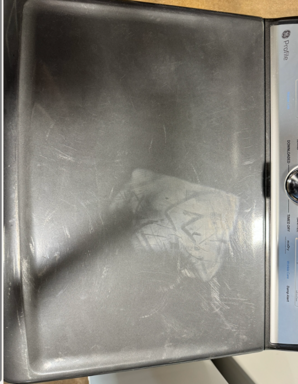 GE Profile 7.4 cu. ft. Capacity aluminized alloy drum Gas Dryer with Sanitize Cycle and Sensor Dry Diamond Gray PTD60GBPRDG
