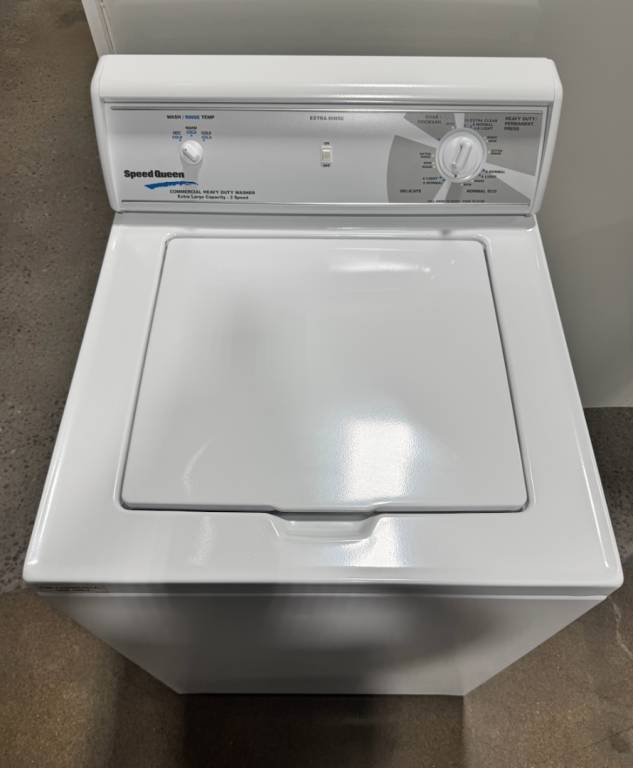 Speed Queen Top Load Washer with Large 3.19 cu. Ft. Stainless Steel Basket ‐ MECHANICAL Controls ‐ NON VENDED White TV2000WN