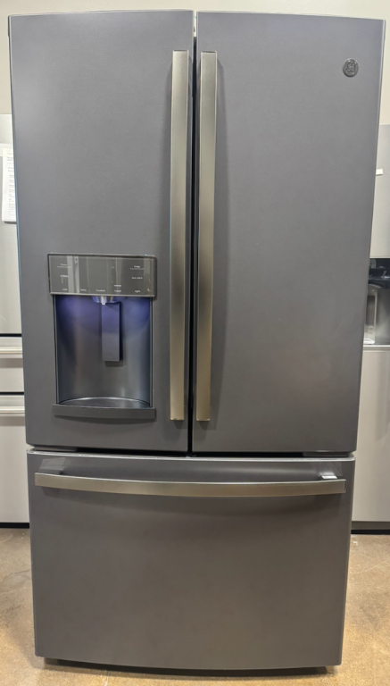 GE 22.1 Cu. Ft. Counter-Depth French-Door Refrigerator Fingerprint Resistant Black Slate GYE22GENDS