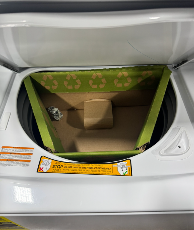 GE Unitized Spacemaker 3.8 cu. ft. Capacity Washer with Stainless Steel Basket and 5.9 cu. ft. Capacity Electric Dryer White on White GUD27ESSMWW