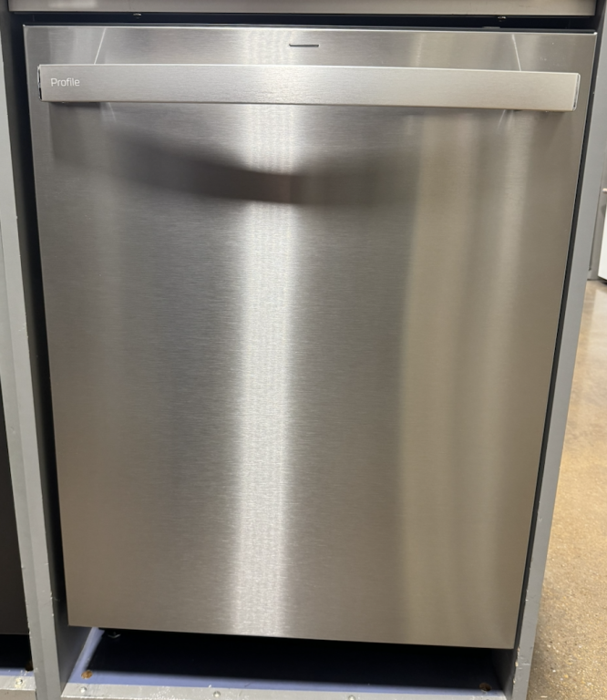 GE Profile Fingerprint Resistant Top Control Stainless Interior Dishwasher with Microban Antimicrobial Technology Fingerprint Resistant Stainless PDT715SYVFS