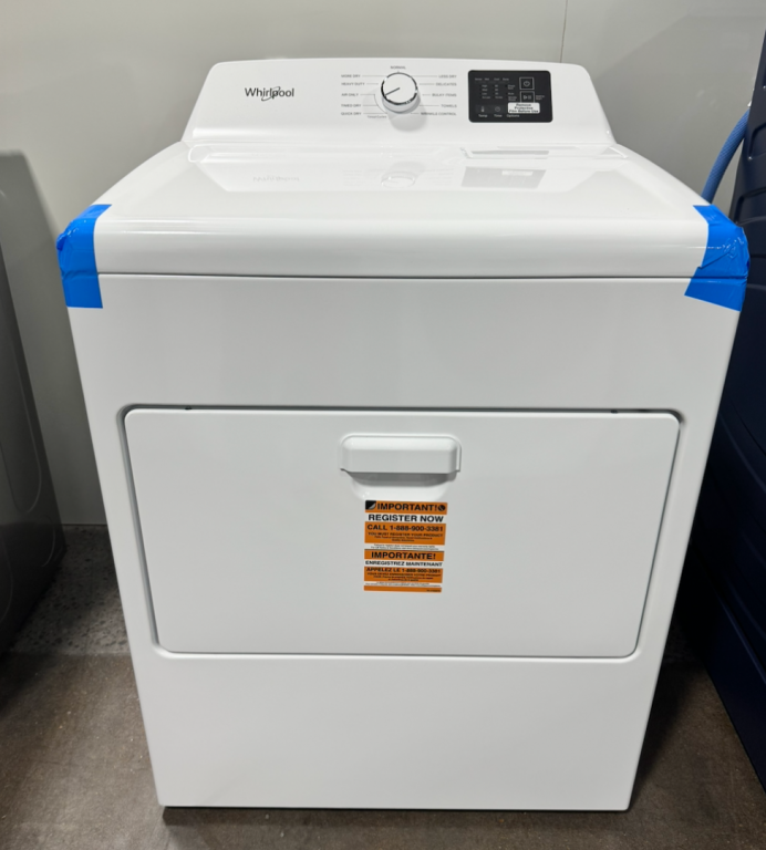 Whirlpool 7.0 cu. ft. Electric Dryer with Adaptive Dry and Wrinkle Shield™ option - Vented Top Load Matching White WED4307SW