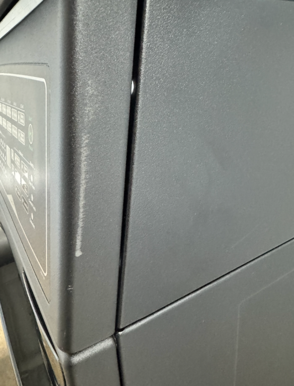 Speed Queen SF7 Stacked Washer – Gas Dryer with Pet Plus™ Matte Black SF7008BG, product image 7 of 7