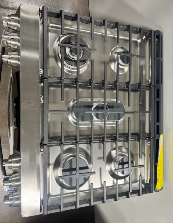 GE Profile 30" Smart Slide-In Front-Control Gas Fingerprint Resistant Range with No Preheat Air Fry Fingerprint Resistant Stainless PGS930YPFS, product image 2 of 6