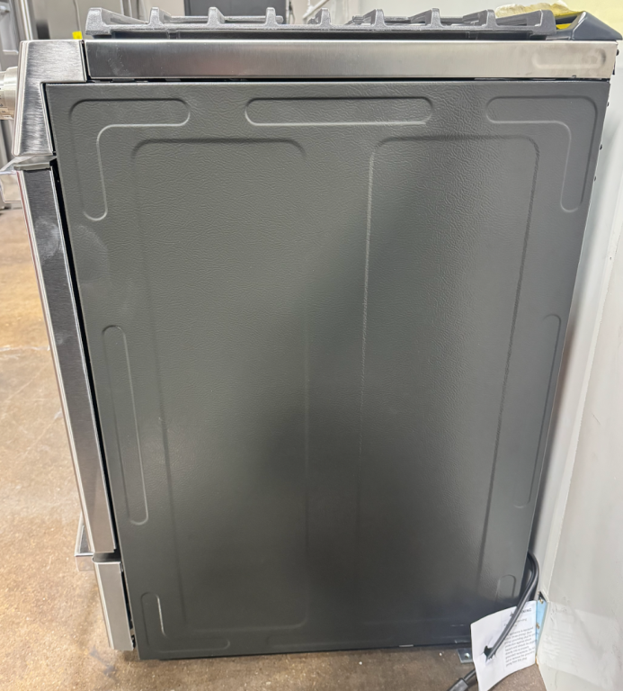 GE Profile 30" Smart Slide-In Front-Control Gas Fingerprint Resistant Range with No Preheat Air Fry Fingerprint Resistant Stainless PGS930YPFS, product image 5 of 6