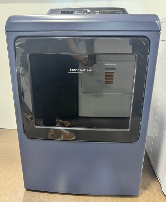GE Profile 7.3 cu. ft. Capacity Smart Electric Dryer with Fabric Refresh Sapphire Blue PTD90EBPTRS, product image 1 of 5