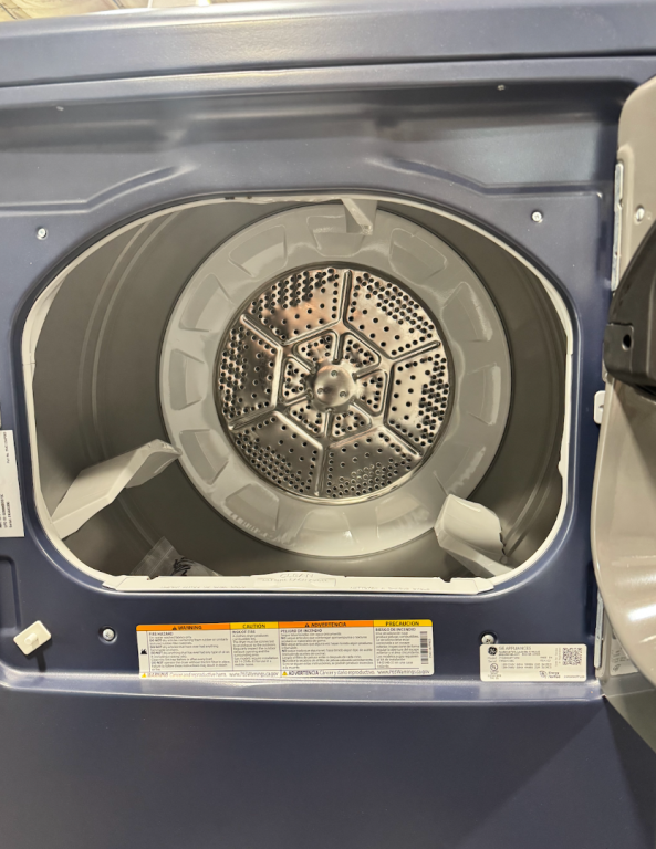 GE Profile 7.3 cu. ft. Capacity Smart Electric Dryer with Fabric Refresh Sapphire Blue PTD90EBPTRS, product image 2 of 5