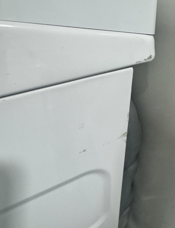 GE Profile 7.4 cu. ft. Capacity aluminized alloy drum Electric Dryer with Sanitize Cycle and Sensor Dry White on White with Silver Backsplash PTD60EBSRWS, product image 3 of 4