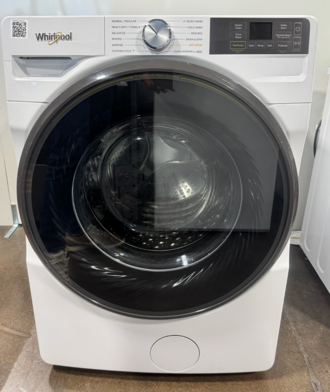 Whirlpool 4.5 cu. ft. Smart Front Load ENERGY STAR® Washer with FreshFlow™ Vent System White WFW5720RW, product image 1 of 30
