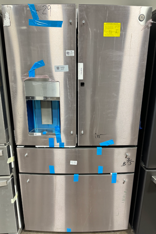 GE Profile 22.4 Cu. Ft. Smart Counter-Depth Fingerprint Resistant 4-Door French-Door Refrigerator with Door In Door Fingerprint Resistant Stainless PXD22BYPFS, product image 1 of 47