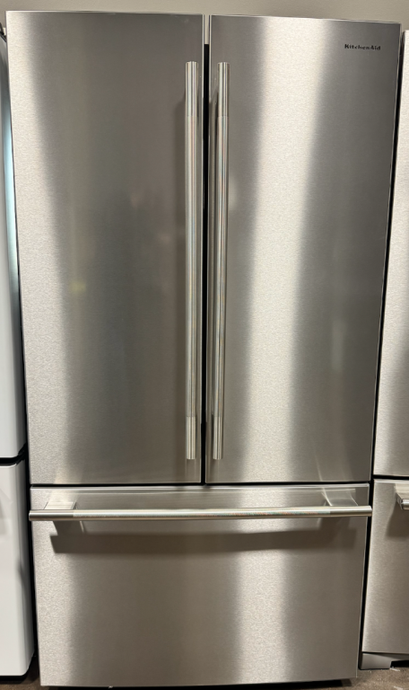 KitchenAid 24 Cu. Ft. 36-Inch Counter-Depth French Door Refrigerator with Internal Water Dispenser in PrintShield® Stainless Steel PrintShield Stainless KRFC236SPS, product image 1 of 20