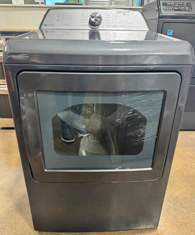 GE Profile 7.4 cu. ft. Capacity aluminized alloy drum Electric Dryer with Sanitize Cycle and Sensor Dry Diamond Gray PTD60EBPRDG, product image 1 of 25