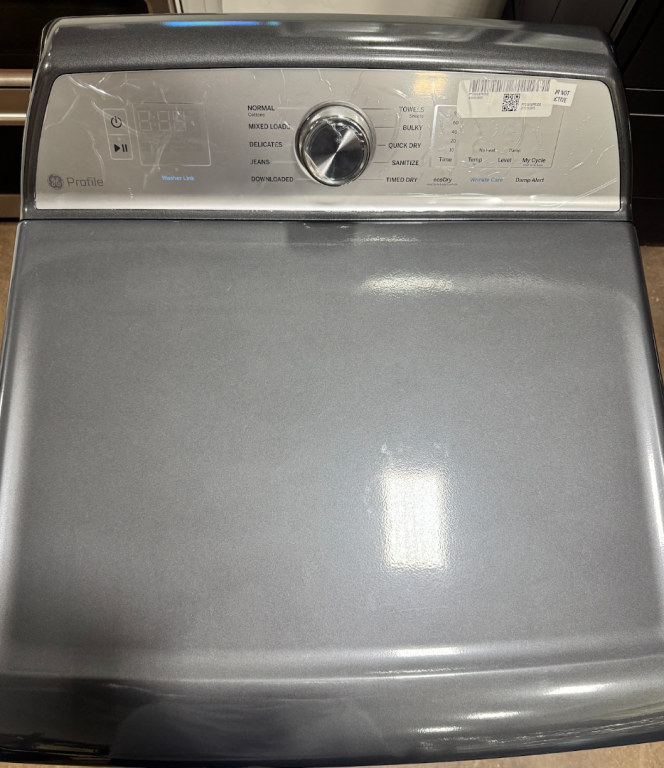 GE Profile 7.4 cu. ft. Capacity aluminized alloy drum Electric Dryer with Sanitize Cycle and Sensor Dry Diamond Gray PTD60EBPRDG, product image 4 of 25