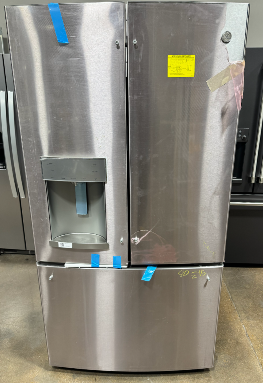 GE 22.1 Cu. Ft. Counter-Depth Fingerprint Resistant French-Door Refrigerator Fingerprint Resistant Stainless Steel GYE22GYNFS, product image 2 of 23