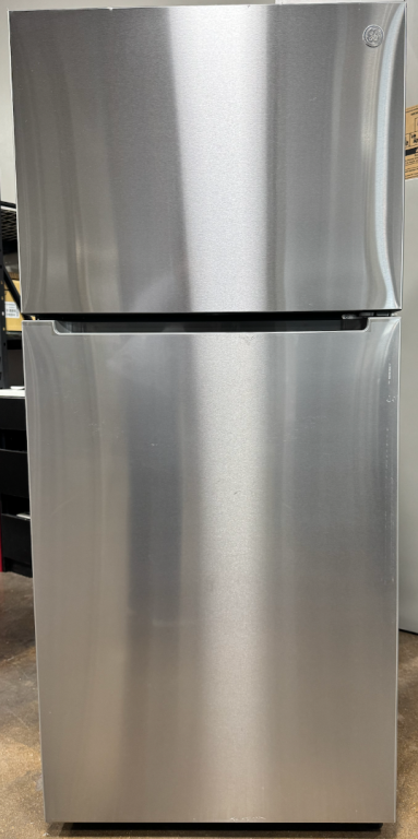 GE 21 Cu. Ft. Garage Ready Top-Freezer Refrigerator Fingerprint Resistant Stainless GPS21KYZFS, product image 1 of 54
